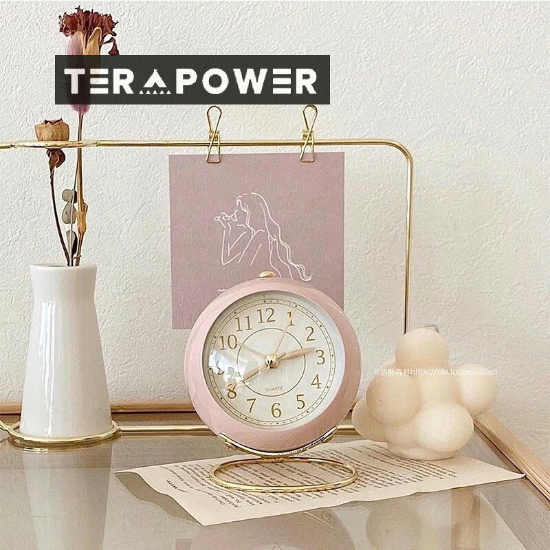 Ins韓国風超低価 置き時計 目覚まし時計 4つカラー かわいい 時計 ナイトライト付き