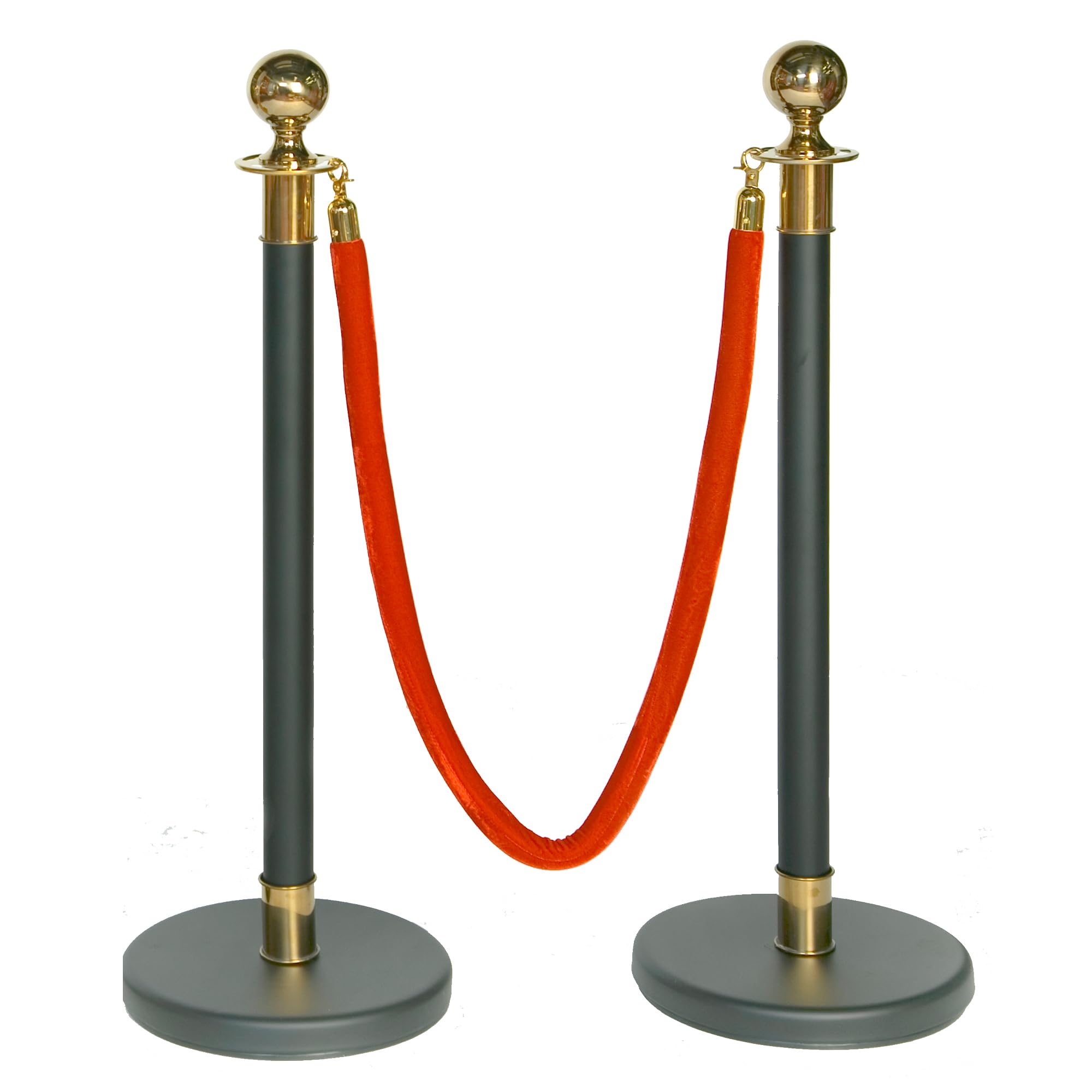 【ロープパーテーションセット】L7-51C ブラック パーティション 選べるロープ ポール2本+ロープ1本 (..