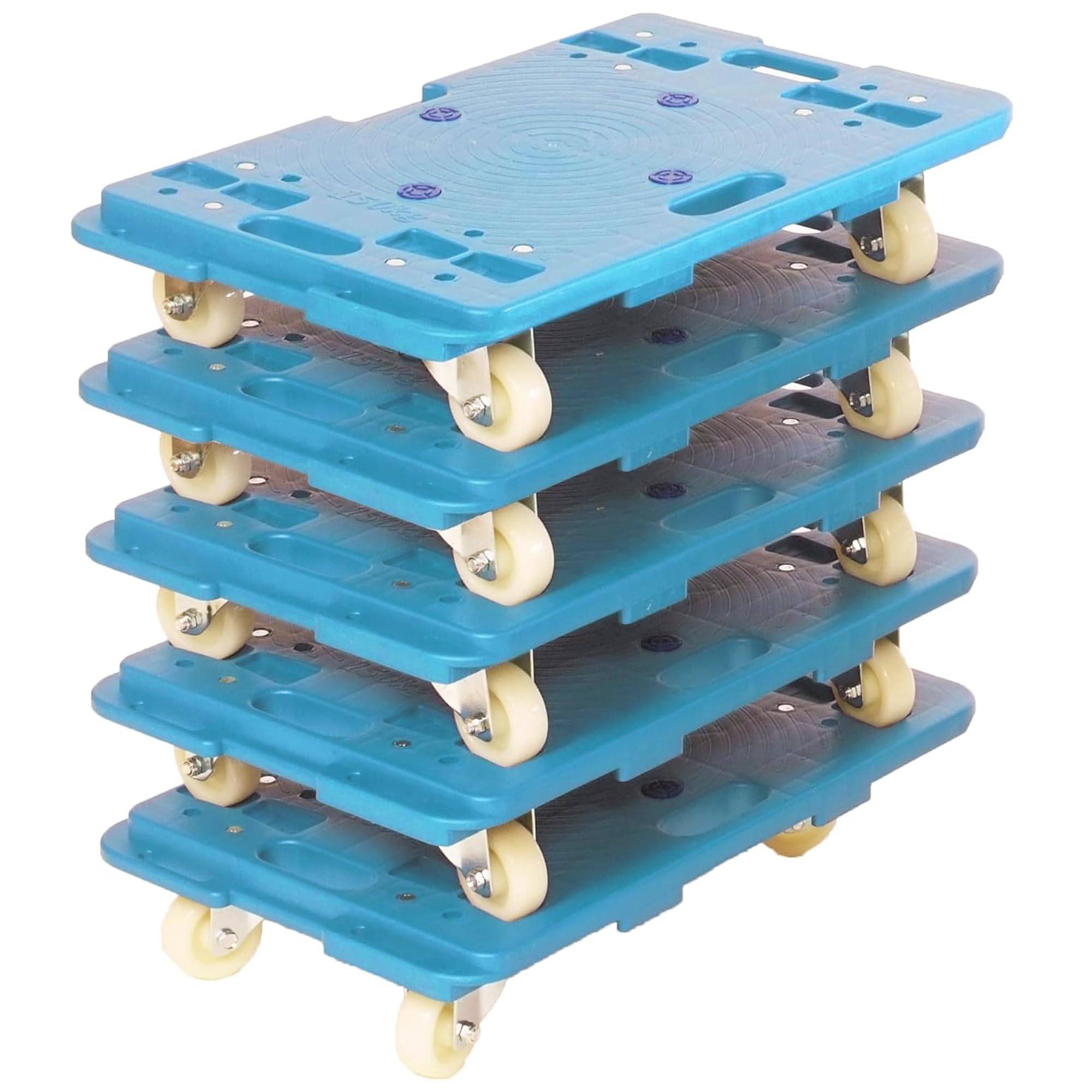5台セット (03：S・BLUE) 連結平台車 ホームキャリー ドーリー ドリー 平台車 連結 軽量 業務用 軽量 ..