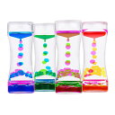 タイマー 砂時計 液体オイル オイル砂時計 おもちゃ 雑貨 カラフル 置物 卓上 装飾品 癒し 油滴 時間管理 グッズ 4セット