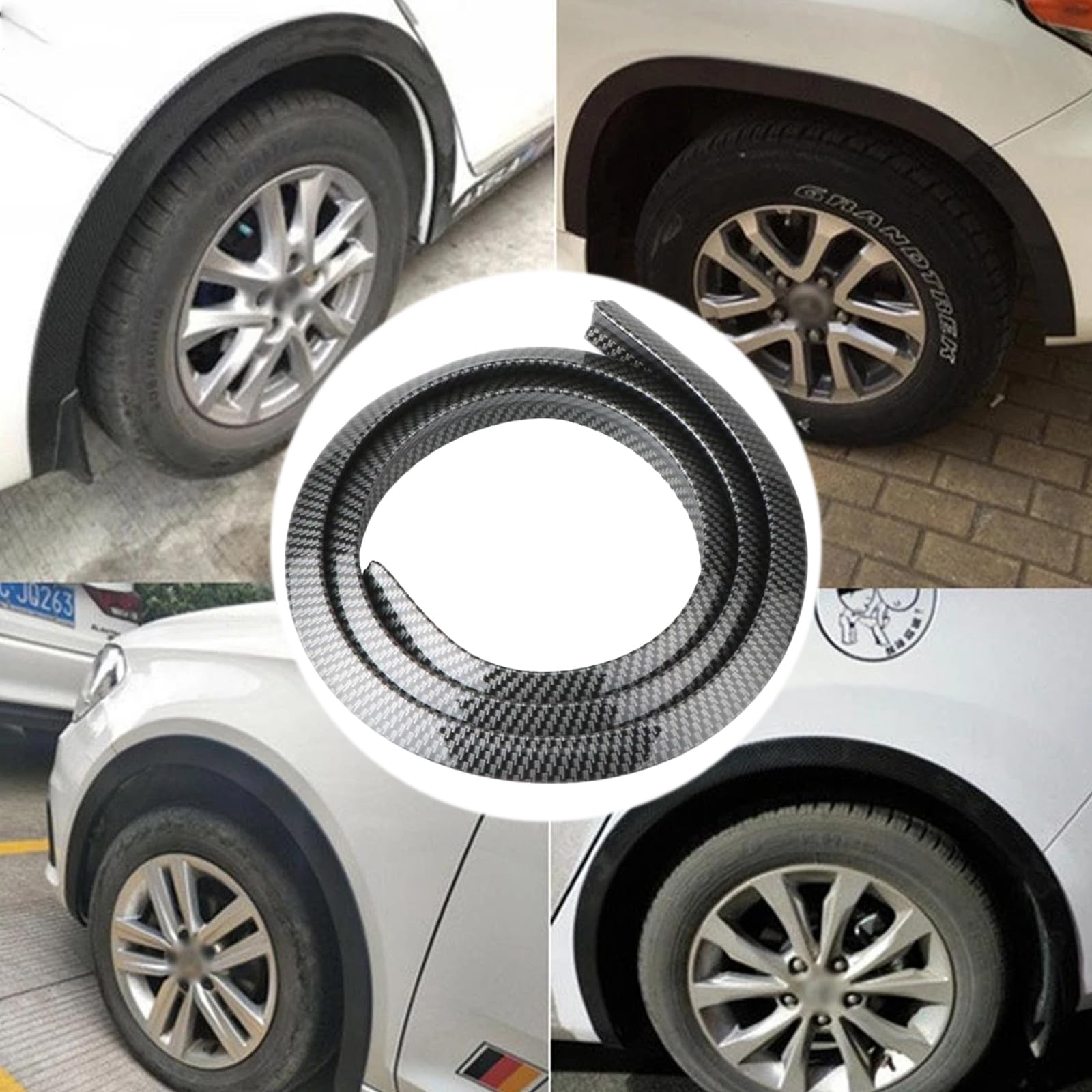 車用リアスポイラー 汎用ウイング 汎用フェンダー 長さ5m PVC素材 モール オーバーフェンダー 車用モール 各种车型のフェンダーに適しています