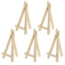 5本入り セット ミニ木製イーゼル ディスプレイ 絵画スタンド カードキャンバス ホルダー 全2サイズ - 15x8cm