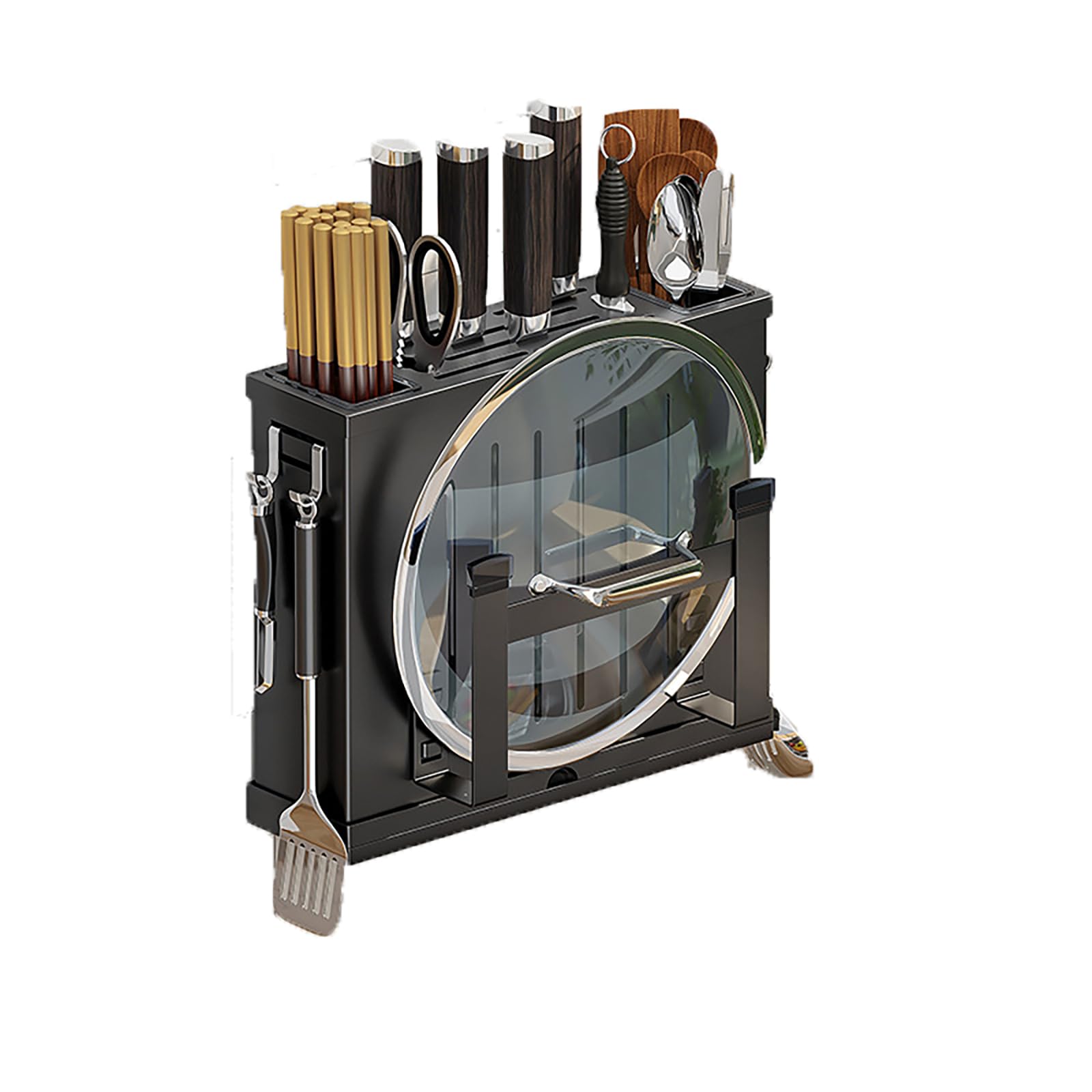 まな板スタンド まな板立て 包丁立て ステンレス鋼製 キッチンツールスタンド 鍋蓋収納 穴あけ不要 多..