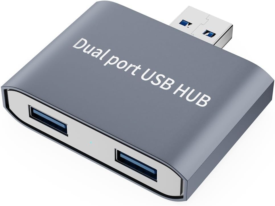 超高速5Gbps転送対応 ノートPC/デスクトップ用 コンパクト設計 プラグ&プレイ プリンタ・マウス・外付けHDD接続可能（シルバー）