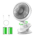 クリップ扇風機 卓上扇風機 充電式 【 7枚羽根ソフト風&3D自動首振り&10000mAh電池内蔵】 USB扇風機 65時間使用可 15db静音 ミニ扇風機 強風 風量4段階調節 携帯扇風機 卓上ファン usbファン 熱さ対策 オフィス/リビング/車用/アウトドア/キャンプ/寝室/トイレ用(3)