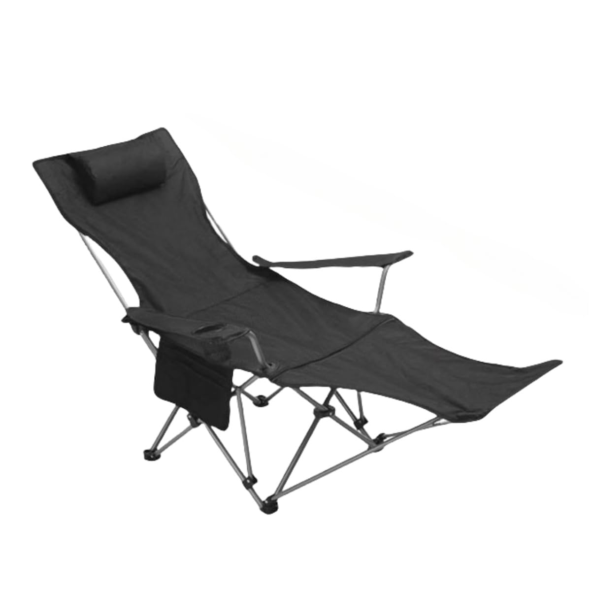 アウトドア チェア リクライニング キャンプ 椅子 リクライニング リクライニングチェア アウトドア キャンプ リクライニングチェア 座ったり横になったりできる 折りたたみ式 収納袋付き 持ち運びが簡単 キャンプ 登山 アウトドアに最適 (ブラック,普通のスタイル)