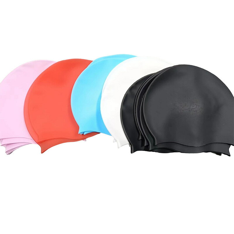 60g高弾シリコン製水泳帽子成人男女兼用耳保護防水水泳帽子水泳場