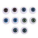 10個セット ドールアイ ドールメイキング ドールアイズ 眼模型 眼球モデル ドール用 - 20mm