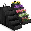 (ファンウィン) 5段 縦型ガーデンプランター 39.4 x 32.7 x 20インチ 屋外植物用 階層状隆起ガーデンベッド 野菜やハーブの花を育てる