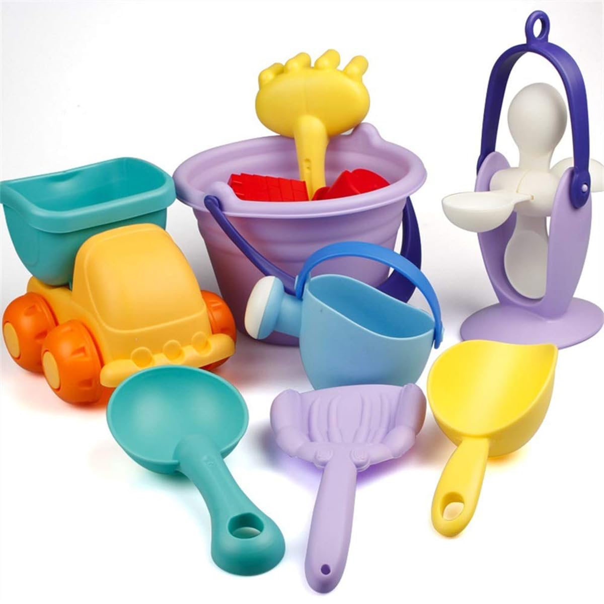 砂遊びセット 14個セット 砂場遊び おもちゃ お風呂遊び キッズ ビーチ バケツ じょうろ 収納 城 車 おままごと ソフトゴム製 外遊び 室内用 屋外用 砂...