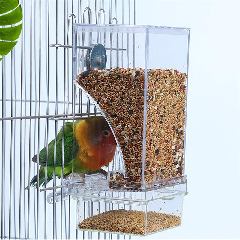 鳥用フードフィーダー 自動給餌器 餌やり インコ 透明容器 餌入れ 給餌機 自動餌与え 透明容器キャット 自動 小鳥 餌台 食器 食べ殻の防止 鳥 自動餌やり機 引っかけ式 出張 旅行 お留守番 小型動物 文鳥 鳥かご掛ける 食べ殻の防止餌やり 餌入れ 給餌機