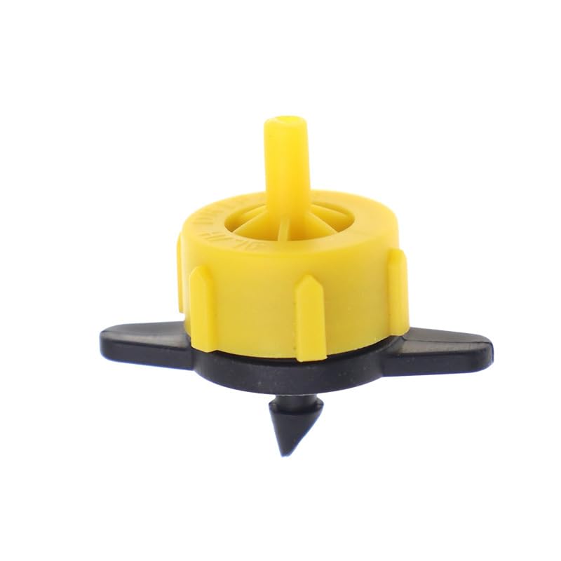 50個 点滴灌漑ドリップチップ ロングノズル イエロー 2L/H 3.8x3.3cm 点滴灌漑システム 農業用灌漑スタ..