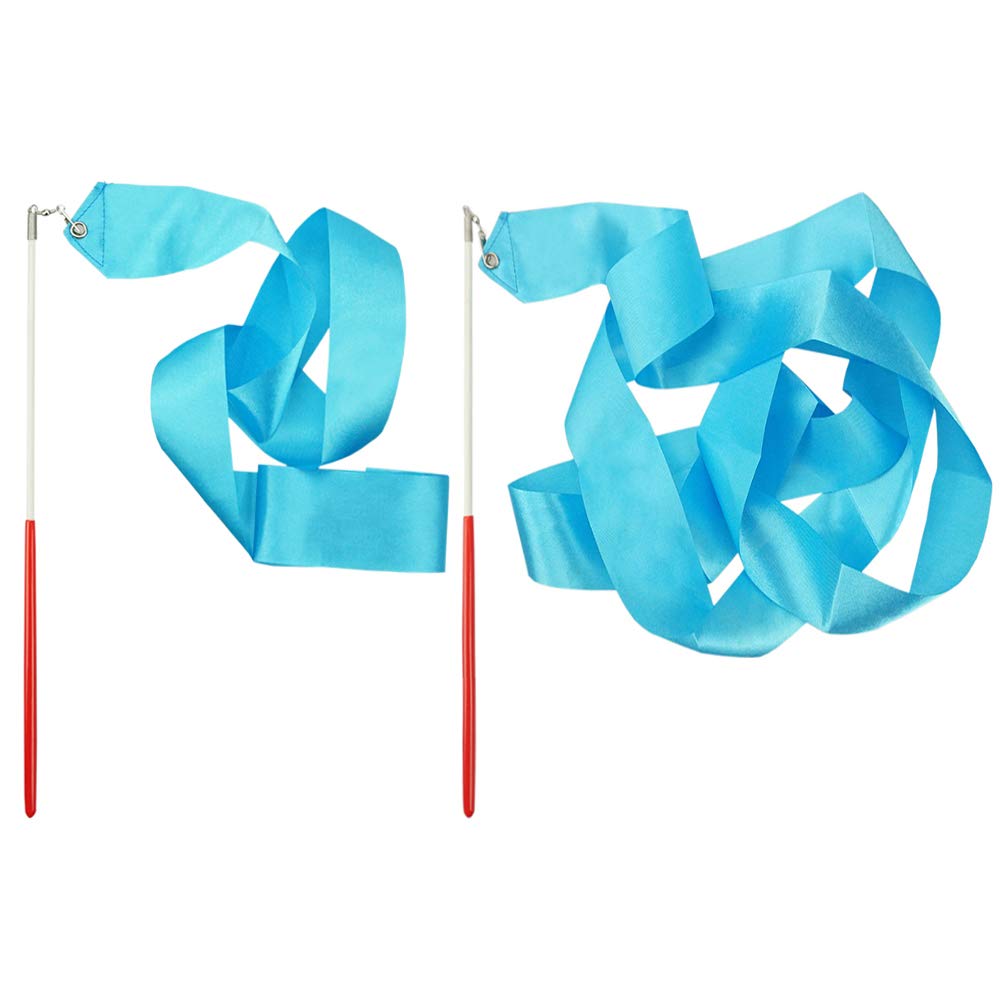 レインボー 新体操 リボン ワンド プレイズ ダンシング ストリーマー 子供用 バトン トワリング タレン..