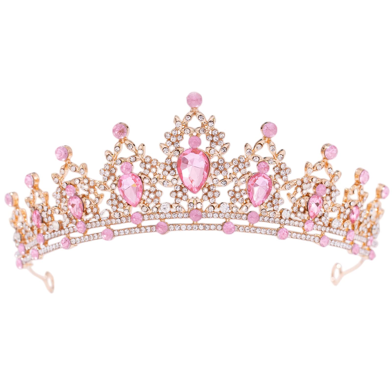 クリスタルティアラ 女性用 ウェディングティアラ クラウン 女性用ティアラ 誕生日パーティー プリン