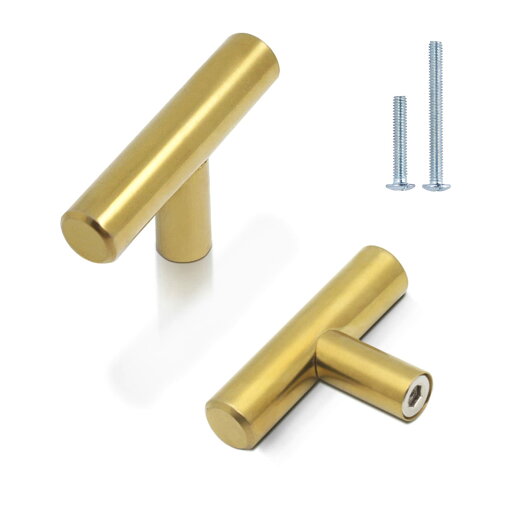 つや消し黄銅 モダン キャビネット 金具 取っ手 引き手 キッチンキャビネット Tバー ノブ プルハンドル つや消し黄銅 モダン キャビネット 金具 取っ手 引き手 キッチンキャビネット Tバー ノブ プルハンドル