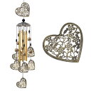 Garden Loving Heart Wind Chimes 屋外 屋内 装飾 ハンドメイド ハート ミュージック ウィンドチャイム モバイル ウィンドキャッ...