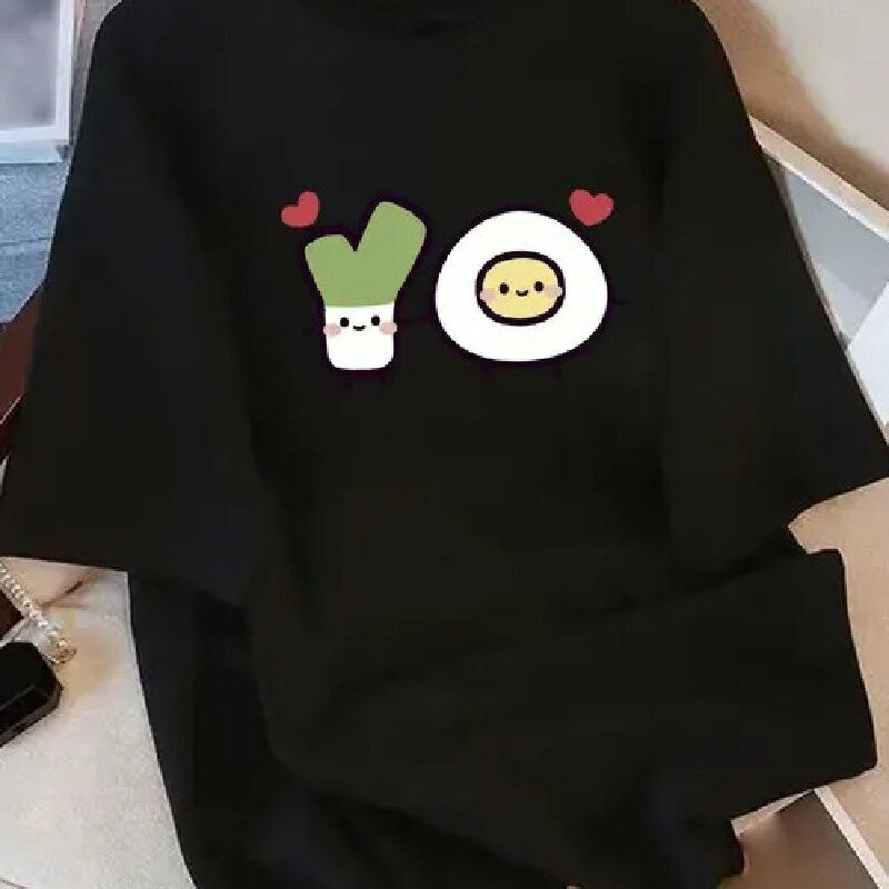 200g左上の「COTTON 100%」のロゴはコットンで、ネギのような形をした野菜と目玉焼きの「YO」がかわい..