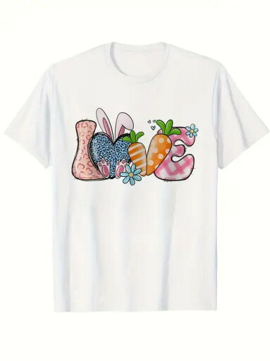 200gのコットンTシャツ、カラフルな 「LOVE 」の中央にプリントされたTシャツは、それぞれの文字が異なるパターンと色を持っており、装飾的な小さな花の数に囲まれ、甘く素敵なデザイン。 200gのコットンTシャツ、カラフルな 「LOVE 」の中央にプリントされたTシャツは、それぞれの文字が異なるパターンと色を持っており、装飾的な小さな花の数に囲まれ、甘く素敵なデザイン。