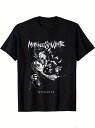 200gのコットン製Tシャツはブラックで、中央に白いモンスターのプリント、モンスターの周りには炎のような装飾が施され、ダークでロックンロールなスタイルを表現している。