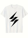 200gの純綿のTシャツの稲妻の図案、街頭の潮はクールです!ダンディー、ヒップホップ必須、日常、街での着こなしです(4)