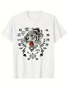 200g純綿Tシャツ虎+自由標語、野性で熱血です!バイク党、おしゃれな人にはたまらない、日常着には超バンド感、ハードコア風にはたまらないです。