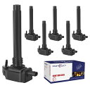 イグニッションコイルパック 6個 UF648 C1791 交換用 ジープ グランドチェロキー ラングラー ダッジ アベンジ チャレンジャー チャージャー Durango RAM 1500 Chrysler Town & Country VW Routan 3.6L V6 2011-2016 ブラック