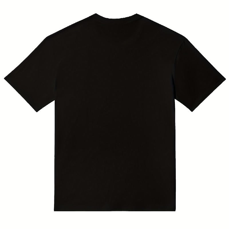 黒の半袖Tシャツに200gの日本語テキスト。フォントは手書き風、朱印風の模様の右下隅、全体的なデザインはシンプルで少し個性的です。素材はコットンで、着心地がよく、通気性があり、ゆったりとしたフィット感です。
