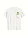 200g左胸ポケットのグリーンのインコ柄が可愛らしく、全体にアクセントを加えます。それは100%新疆綿などの上質な生地を採用することができて、柔らかくて快適で、肌にやさしくて通気性がある特徴があります。シンプルながらも遊び心のあるスタイルなので、カジュアルな普