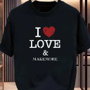 200g LOVE & MAKEMORE」は、シンプルで愛情が伝わってくるあたたかい雰囲気です。着心地は快適で通気性があって、丸い襟のゆったりした版型、多種の身の形に適します。シンプル好きにはぴったりです