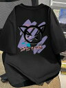 200gメンズ ハロウィン パンダ グラフィック Tシャツ - 100% コットン リラクゼッド フィット 半袖 ティー、かわいいパンダ キャラクター プリント付き、カジュアルな服装やギフトに適した ラウンドネック カジュアル シャツ、ハロウィンテーマ アパレル、通気性のある生地