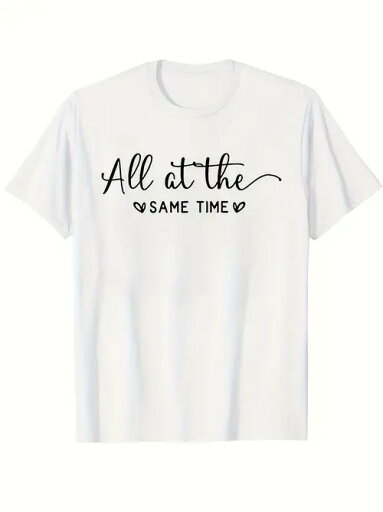 200g シンプルなスタイルのTシャツ、愛のハートの装飾が施されたテキストは、生活や感情の状態の説明を伝える、生活トレンドの服の感情や気持ちを表現し、デイリーカジュアルに属しています。 200g シンプルなスタイルのTシャツ、愛のハートの装飾が施されたテキストは、生活や感情の状態の説明を伝える、生活トレンドの服の感情や気持ちを表現し、デイリーカジュアルに属しています。