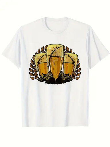 200gのコットンTシャツの前面にはトリプル・ビールのデザインがプリントされ、ビールグラスは黄金色でトップは白い泡。 ビールジョッキの周りには茶色の月桂樹の葉の装飾が施され、全体的にオクトーバーフェストの雰囲気に溢れたデザインとなっている。 200gのコットンTシャツの前面にはトリプル・ビールのデザインがプリントされ、ビールグラスは黄金色でトップは白い泡。 ビールジョッキの周りには茶色の月桂樹の葉の装飾が施され、全体的にオクトーバーフェストの雰囲気に溢れたデザインとなっている。