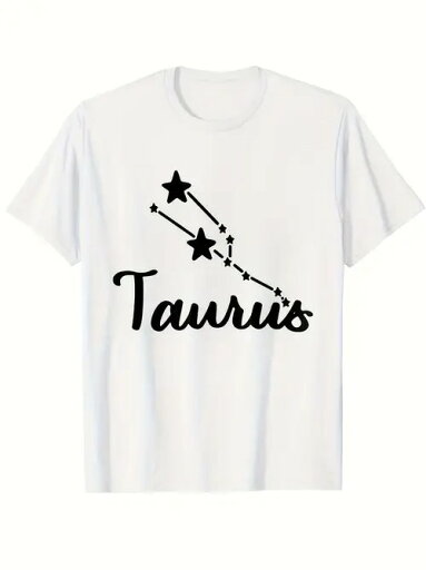牡牛座の星座とテキストをフロントにあしらった200gコットンTシャツ。 牡牛座の形をした黒い星と、その下に描かれた手書き風の黒文字が、全体的にクリーンで占星術的なスタイルを表現しています。 牡牛座の星座とテキストをフロントにあしらった200gコットンTシャツ。 牡牛座の形をした黒い星と、その下に描かれた手書き風の黒文字が、全体的にクリーンで占星術的なスタイルを表現しています。