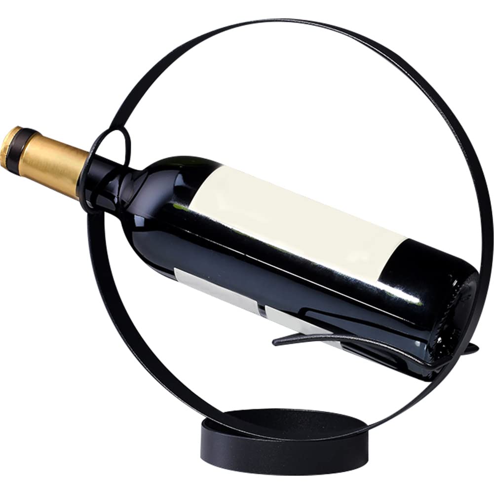 シングルワインボトルホルダースタンド ステンレススチール 卓上ワインラック カウンタートップ ワイン..