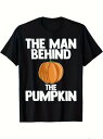 200gハロウィン/整活イチオシです!「THE MAN BEHIND THE PUMPKIN」プリント、「南瓜謎題」を身に着けます~黒T +南瓜ズボン、パーティー、お化け屋敷、「神秘怪怪担当」がしっかりと立って、友達のパーティーに追いかけられます🎃