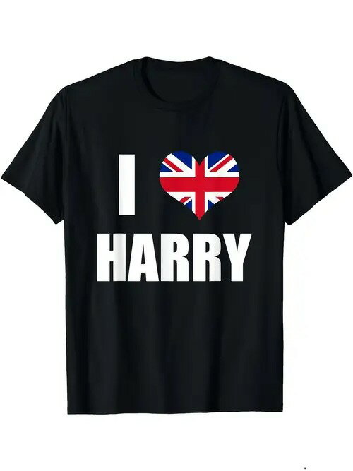 200gハイファン集合です!「I❤️HARRY」+英国国旗の心、「魔法の愛」を身に着けます~黒T +魔法の杖の首飾..