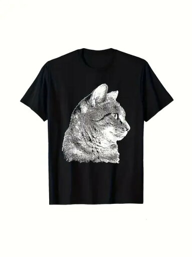 200gの綿のTシャツは猫の頭像の図案を印刷して、シンプルな萌え猫のテーマです。 200gの綿のTシャツは猫の頭像の図案を印刷して、シンプルな萌え猫のテーマです。