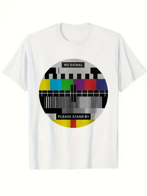 楽天エムーエムショップ200gの純粋な綿のTシャツ+文字のテレビの信号がありませんて、復古玩梗!おしゃれな人も、レトロな人も、日常着も、街着も、「レトロ趣味」が炸裂していて面白いです。