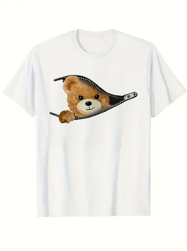 200g純綿のTシャツはかわいい小熊+ジッパーのアイデアで、癒されます!甘ちゃんも、ウンコ取りも、日常着も、街着も、「癒しムード」のさじ加減が可愛いです。 200g純綿のTシャツはかわいい小熊+ジッパーのアイデアで、癒されます!甘ちゃんも、ウンコ取りも、日常着も、街着も、「癒しムード」のさじ加減が可愛いです。