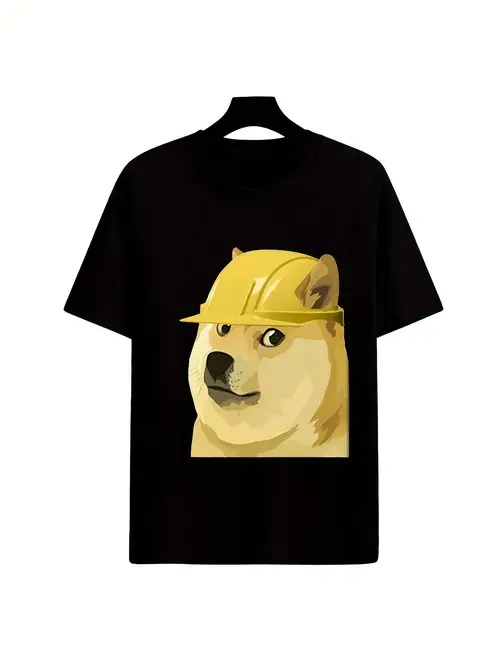 200g純綿Tシャツは誰の家の犬が安全帽をかぶってアルバイトに来ます黒いTに魔性の柴犬の顔を合わせて、アルバイト人はとても心を働かしました!日常の通勤はそれを着て、同僚はすべてリンクを聞くことを見て、お笑いで悲しいアルバイト人は着て合わせます