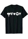 200gコットンTシャツ象やサイなどの動物のシルエットで、シンプルでワイルドです!動物好き、ミニマル好きにはたまらない、自然への愛を控えめに表現した普段着です。