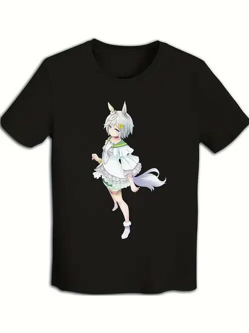 200g純綿のTシャツの2次元の獣の耳の少女のプリント、柔らかくて萌えてまたかわいいです!アニメファン、ガールファン必携、コミックマーケット、普段着で、直接「紙切れ人間」になります~