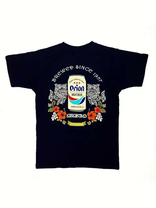 綿Tシャツ200g缶ビール+花で、日本のレトロなお酒文化です!酒の好きな人+日系の復古は第一選択を制御し..