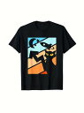 星や月、ロケットを背景にしたSFチックでミステリアスな雰囲気の黒Tシャツに、黄色い目が印象的な黒猫のシルエットが描かれたコットン200gのTシャツ。SFと猫が好きな人に最適。夜や特別な日に着て、独特の華やかさをプラスしよう。