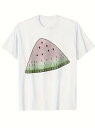 200グラム綿Tシャツ柔らかいピンクのスイカのスライス、夏の新鮮な風!フルーツコントロール、甘い女の子は、夏の一口のような低彩度ピンクの緑、、、新鮮さプルいっぱいに入力する必要があります!
