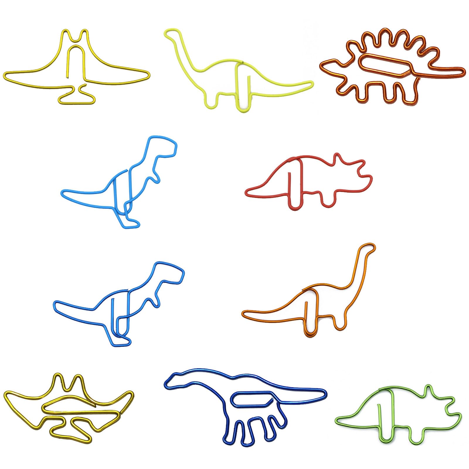 40個 恐竜 ペーパークリップ クリエイティブ オフィス用品 恐竜 ペーパークリップ 動物 ペーパークリップ メタルブックマーククリップ ホーム オフィス 図書...