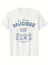 子供っぽいプリントがかわいいヴィンテージ200gコットンTシャツ!デザート・ファンやヴィンテージ好きにはたまらない一枚。普段着に最適で、子供っぽい雰囲気もある!