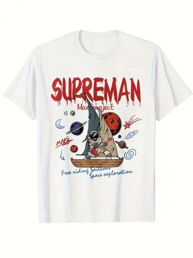200gのコットンTシャツにプリントされた、ホットでトレンディーなスペース・アドベンチャー!ヒップスターやSFファンのマストアイテムで、普段着としても目を引き、イマジネーションを爆発させる! 200gのコットンTシャツにプリントされた、ホットでトレンディーなスペース・アドベンチャー!ヒップスターやSFファンのマストアイテムで、普段着としても目を引き、イマジネーションを爆発させる!