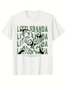 200gコットンTシャツ パンダの渦巻き、キュートでクリエイティブ!パンダファンやパンダ好きにはたまらない、普段着のアイキャッチになり、キッズの遊び心も満点!