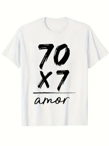 200gのコットンTシャツ(「無限の愛」の意味)、ロマンチックな哲学スタイル!文学青年、カップル必入、手書きフォント、繊細で愛情深い、排他的なロマンチックな合言葉!